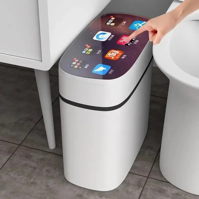 Touchless Sensor Trash Can – Auto-Open Lid for Kitchen & Bathroom