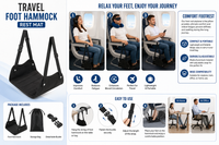 Portable Airplane Footrest with Adjustable Strap – Hammock Leg Rest for Travel