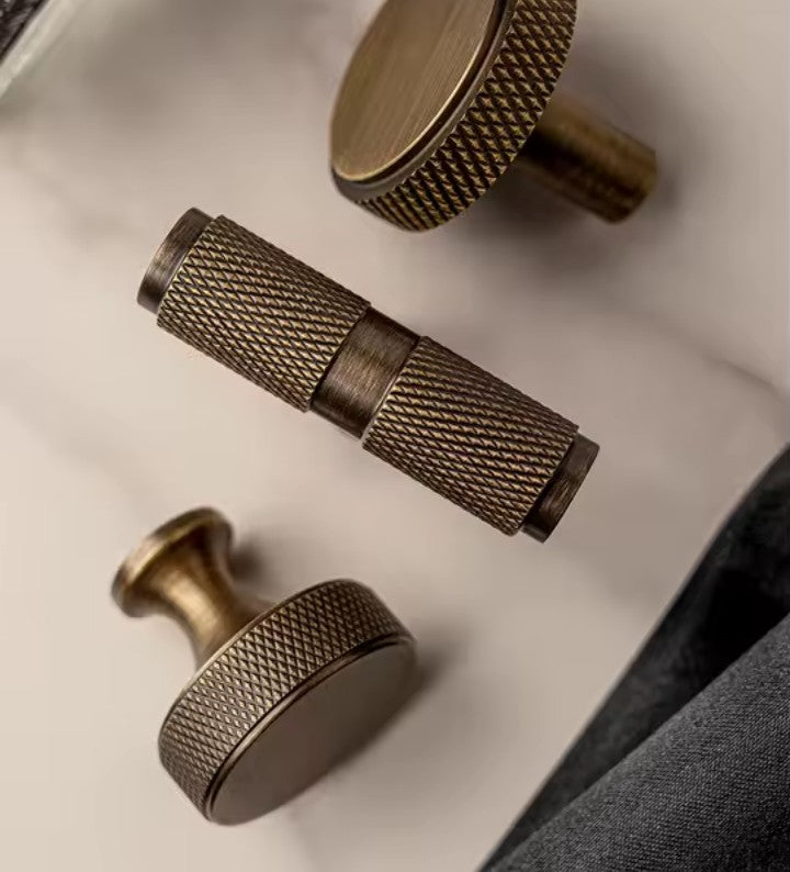 Santaya Antique Brass Cabinet Handles & T-bar Knobs
