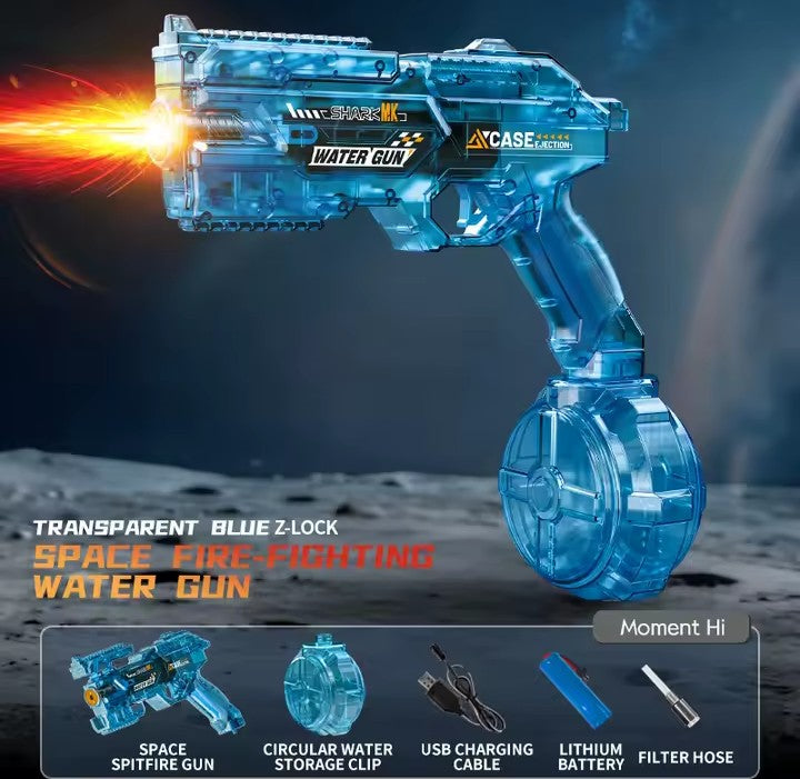 Space Electric Water Gun with LED Lights – Full Auto Continuous Fire
