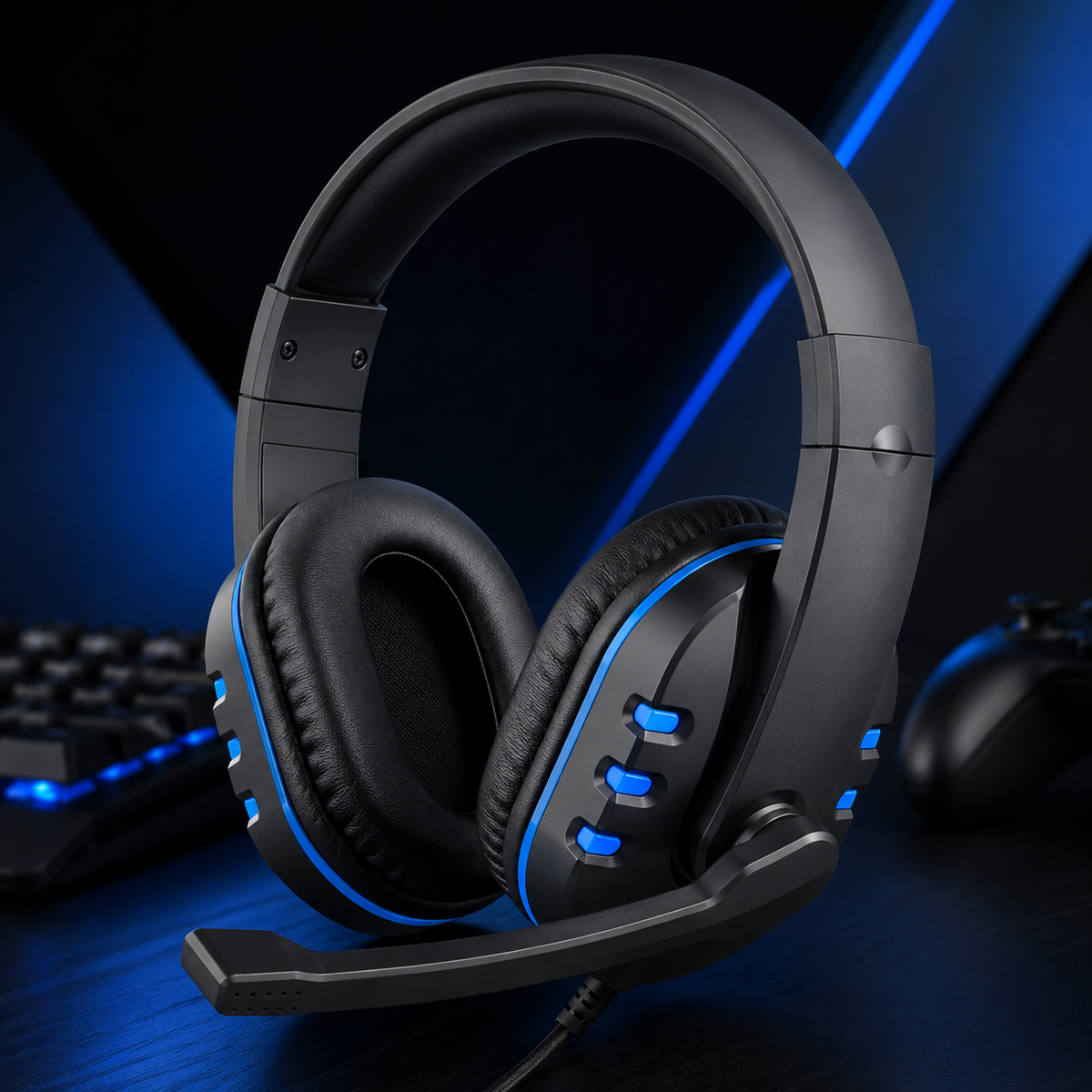 3.5mm Wired Gaming Headset with Microphone for PS4, PC & Console