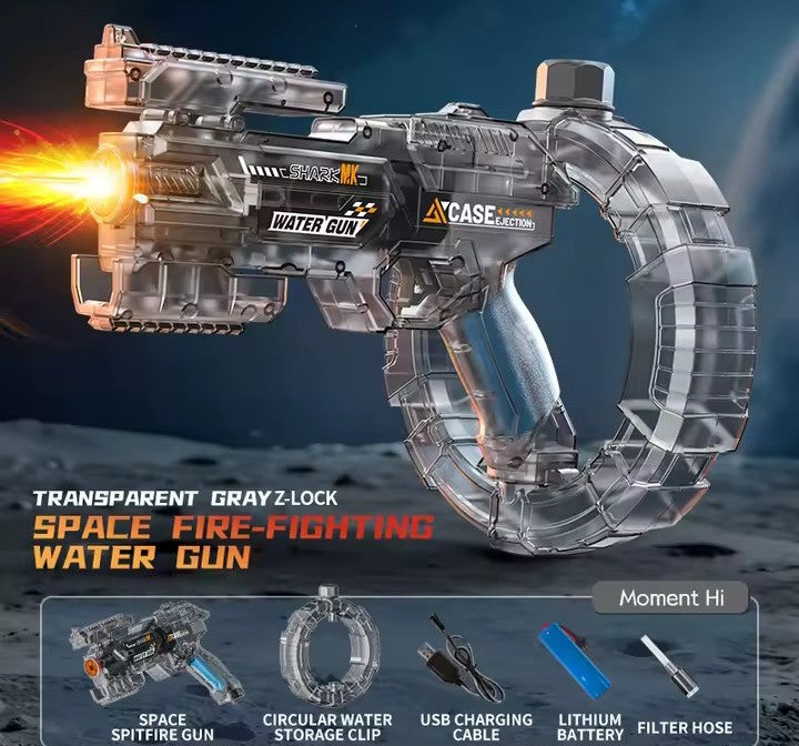 Space Electric Water Gun with LED Lights – Full Auto Continuous Fire
