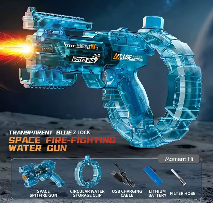 Space Electric Water Gun with LED Lights – Full Auto Continuous Fire