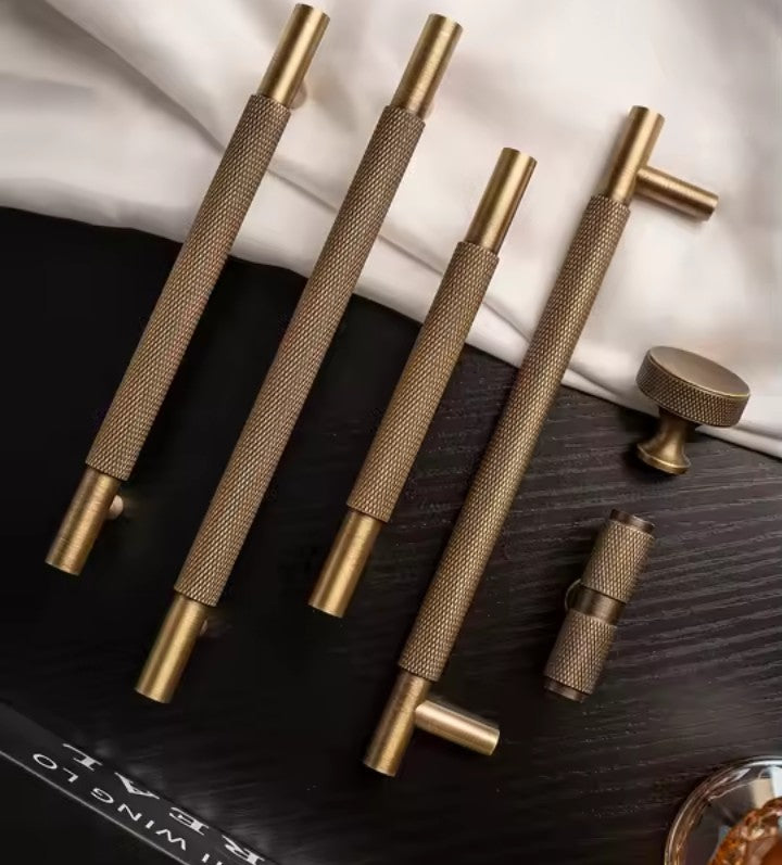 Santaya Antique Brass Cabinet Handles & T-bar Knobs