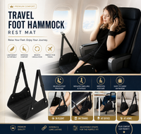 Portable Airplane Footrest with Adjustable Strap – Hammock Leg Rest for Travel