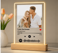 Personalised Spotify Music Plaque | Acrylic Photo Frame Lamp Gift for Anniversary, Valentine’s Day & Mother’s Day