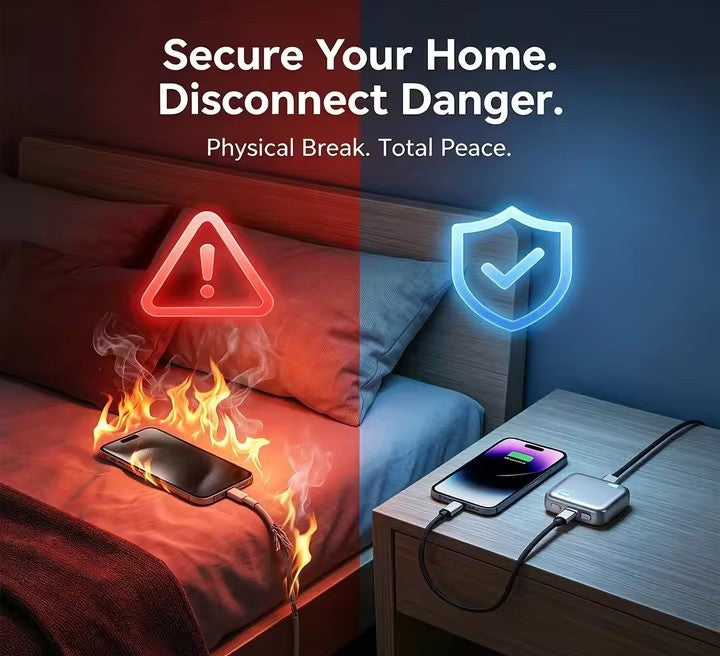 Lenovo 140W Smart Full Charge Self-Cut Adapter – Universal Auto Disconnect for Night Charging & Overcharge Prevention