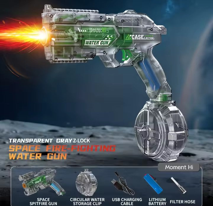 Space Electric Water Gun with LED Lights – Full Auto Continuous Fire