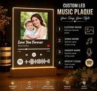 Personalised Spotify Music Plaque | Acrylic Photo Frame Lamp Gift for Anniversary, Valentine’s Day & Mother’s Day