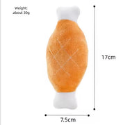 Squeaky Dog Toy: Chicken Drumstick & Bone-Shaped Plush Soft Toys for Puppies, Dogs & Cats